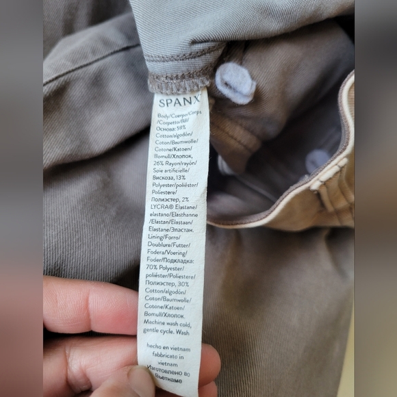 Spanx Stretch Twill Wide-leg Pulk-on Pants Grey Size Small - Picture 5 of 11